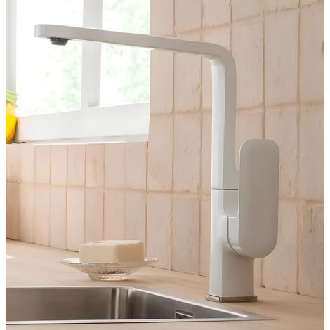 Robinet de cuisine 034 en laiton blanc collection Argolide (1/3)
