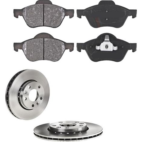 KIT FRENI ANTERIORI compatibile con RENAULT LAGUNA III (BT0/1) - DISCHI + PASTIGLIE OEM: P 68 029 / 17976 /SOSTITUZIONE DIRETTA/BASSA POLVERE/SILENZIOSO (1/5)