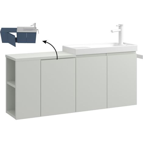 Waschtischunterschrank "Ferla 110" – 110 x 22 x 45 cm – Matt-Kaschmir (1/5)