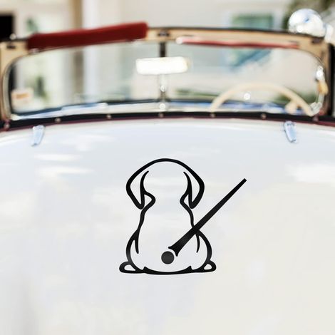 CCYKXA Dog Decals Waterproof Car Windshield Sticker with Movable Tail Black (1/5)