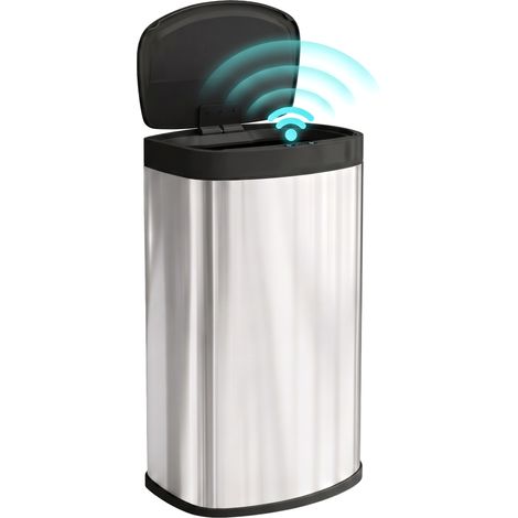 HOMCOM Automatic Kitchen Bin with Soft-Close Lid, 55L Sensor Wastebasket (1/5)