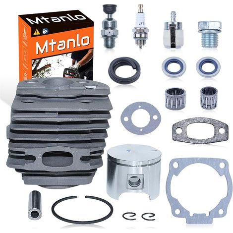 Anneau de piston cylindrique de 46 mm pour tronçonneuse Husqvarna 55 51, pièce 505275719, bougie, cylindre, piston, clip circulaire, filtre à carburant, conduite de carburant, bougie, valve de (1/5)