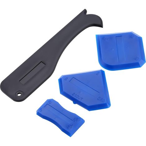 2 Sets, 4 Stück, Silikon-Dichtungswerkzeug, Dichtungsschaber, Fugen-Finishing-Werkzeug, Dichtungswerkzeug für Küche, Badezimmer, Boden, Waschbecken, Fugenabdichtung, Wiederverwendung und Austausch (bl (1/5)