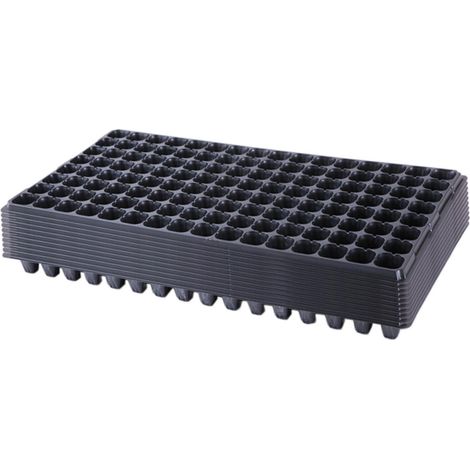 10 Pièces Plateaux de Semis de Croissance, Bacs de Germination avec des Trous, Pépinière de Semis en Plastique Durabilité, Plateau de Propagation Polyvalent et Reutilisable, 128 Trous (1/5)