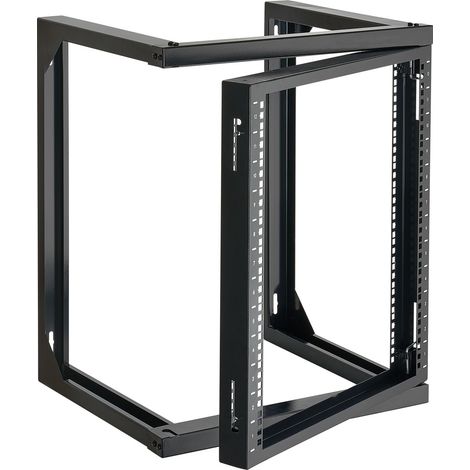 VEVOR Rack de Servidor de Pared de 12U, Carga Máxima de 68,04 kg, Bastidor de Red de Marco Abierto con Apertura de Puerta de 180 Grados, Acero al Carbono, para Equipo de Red/IT/AV de 48,26 cm