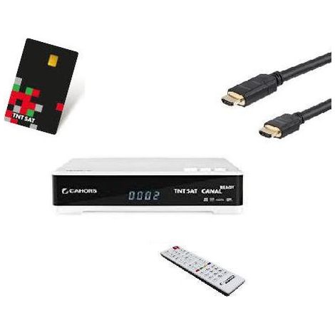 CAHORS Récepteur satellite HD + Carte TNTSAT V6 + Câble HDMI -HD ME