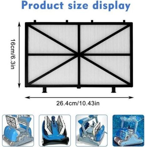 4 pièces Filtres de robot de piscine, ,cartouches de filtre à ressort, filtres de piscine ultra fins compatibles Dolphin M400/M500, Dolphin Nautilus CC Plus, 9991432-R4 (1/5)