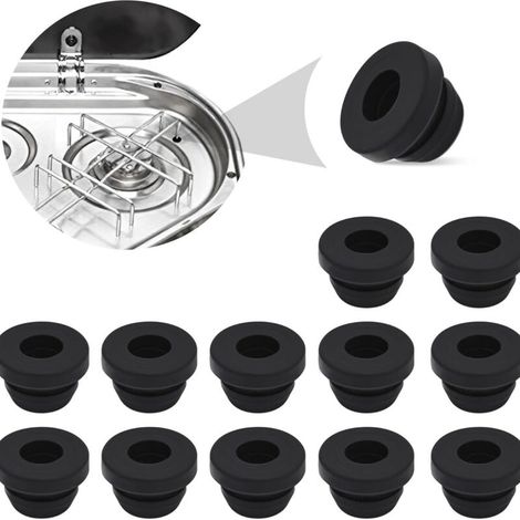 Lot de 12 Embouts en Caoutchouc pour réchaud de Camping-Car, Protection antirouille, Compatible avec Barres de 5 mm, Accessoire Durable pour Cuisine Mobile (1/5)