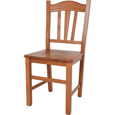 Tommychairs Silla Silvana en madera de haya color cerezo