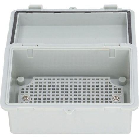 Boîte électrique étanche Boîte de jonction extérieure isolée et étanche à la poussière avec couvercle à charnière Clip plastique pour bricolage Gris (1/4)