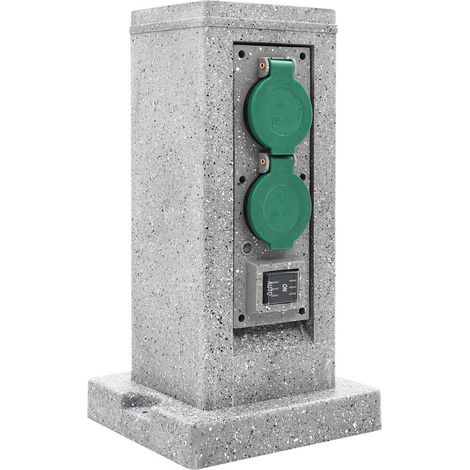 Prise de jardin avec pilier de capteur crépusculaire Plastique CFW82431 (1/5)