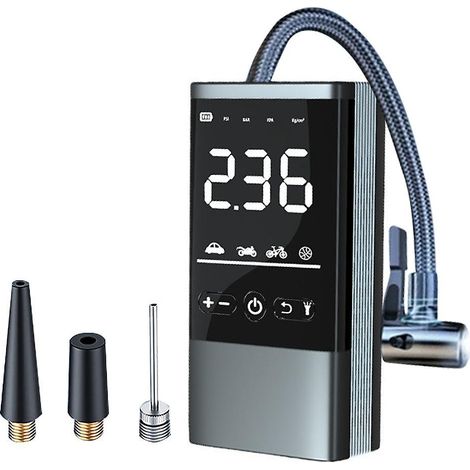 Pompe à air multifonctionnelle sans fil pour pneus de voiture, rechargeable par USB, avec affichage numérique, gonfleur de pneus portable