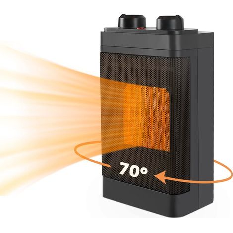 Heizlüfter Keramik GBLY energiesparend Heizung  - elektrisch heizgeräte 3 Modi PTC leise heizstrahler innenraum 1500W Bad Thermostat 70° Oszillation Elektroheizer Überhitzungsschutz & Kippschutz