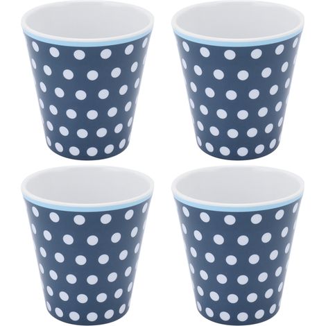 Lot de 4 tasses mignonnes en mélamine imitation porcelaine pour la maison, les étudiants et les fêtes scolaires. (1/5)