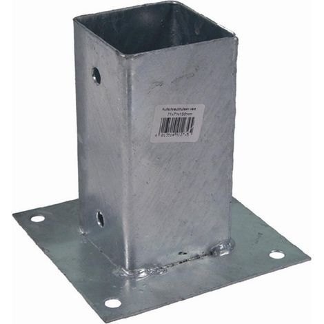 Pfostenträger Pfostenhülse Aufschraubhülse verzinkt 91x91x150 mm