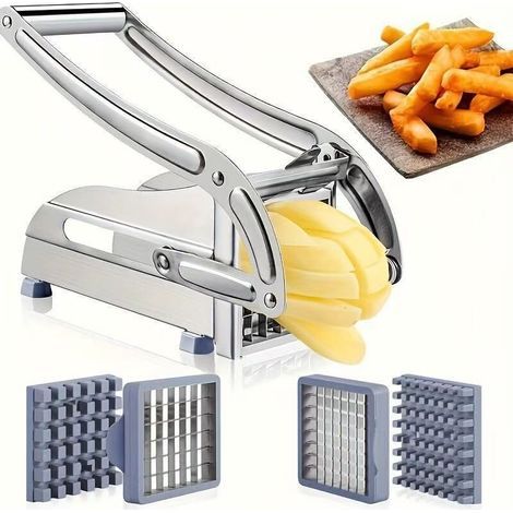 French fry cutter, kitchen cutting machine, potato cutter, French fry cutter, stainless steel (1/4)