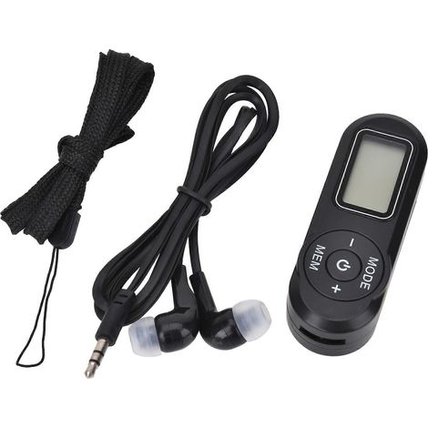 Radio portable nouvelle version 2021, syntonisation numérique avec excellente réception FM, format compact idéal pour une écoute nomade, alimentation par piles, casque inclus (1/4)
