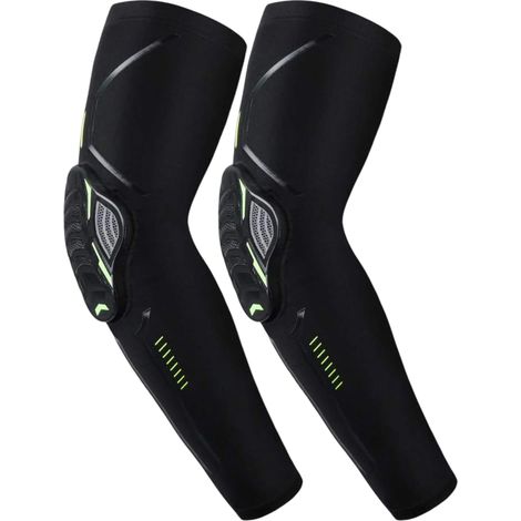 Ensemble optionnel bicolore d'une paire de coussinets de protection solaire UV pour avant-bras, basketball et football, manchon de compression pour bras. (1/5)