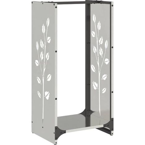 Étagère à bûches en acier inoxydable 40x30x80 cm (1/5)