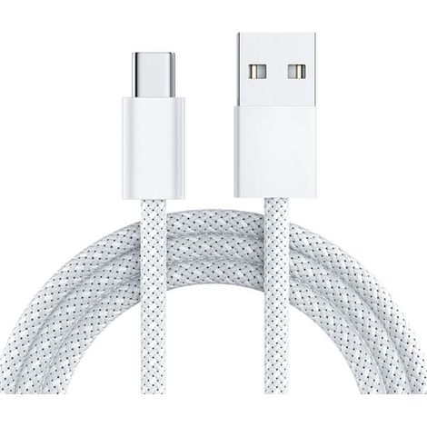 Câble de données tressé Type-C - Compatible iPhone et Samsung - Charge rapide USB - Violet - 3 m (1/5)