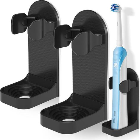 Soporte para cepillo de dientes eléctrico, juego de 2 soportes para cepillo de dientes eléctrico, soporte de pared ajustable con adhesivo fuerte para cepillo de dientes eléctrico (1/5)