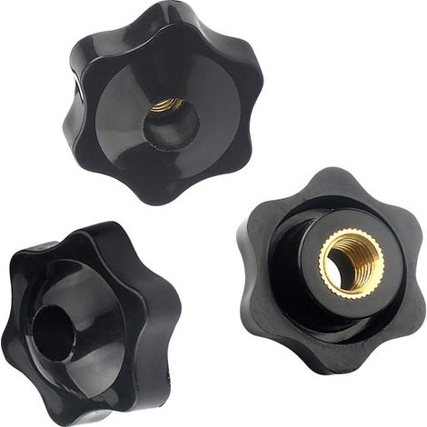 Étoile Bouton Poignée - M5 M6 M8 M10 Plastique Tête Étoile Serrage Écrou Bouton Femelle Filetage Bouton Poignée pour Machine Outils 10 Pièces (1/5)