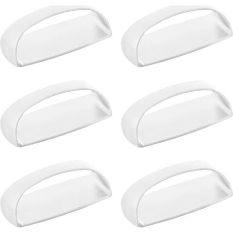 Lot de 6 poignées autocollantes pour tiroirs,(blanc)armoires,portes de réfrigérateur,poignées de meubles,poignées de porte coulissantes,portatives avec ruban adhésif (1/5)
