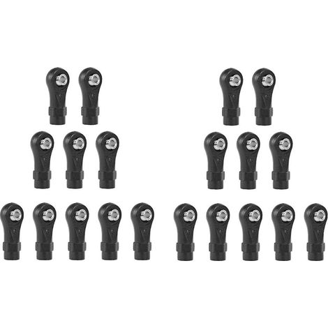 Kit de 20 rotules de liaison M4, compatible avec les accessoires pour voitures, camions et véhicules tout-terrain télécommandés. (1/5)