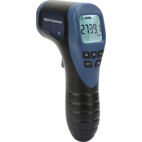 Tachymètre numérique portable 2,5-99999 RPM, écran LCD rétroéclairé, modes automatique et manuel, fonctions max/min/moyenne et enregistrement, pour automobile (1/5)