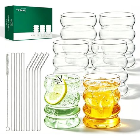 Set of 6 Transparent Soda Gin Tonic Cocktail Glasses for Soft Drink Juice 350 ml (1/5)