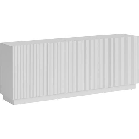 Aparador Lingua, Blanco, 78x200cm, Número de puertas: 042cm, MDF, Aglomerado laminado (1/4)
