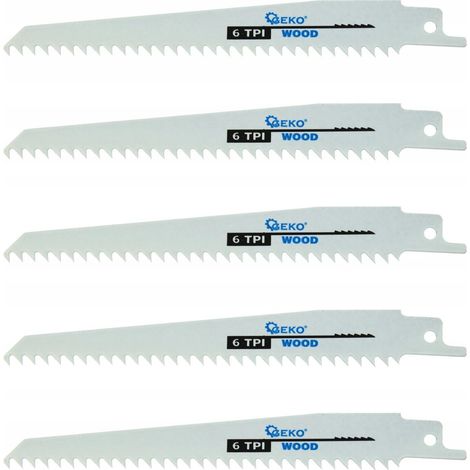 Geko 5er Set Säbelsägeblätter 150 mm Metall