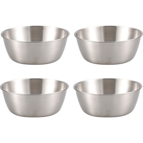 4 Pièces Bol À Sauce En Acier Inoxydable Rond Pour Sushi Et Condiments Usage Domestique Et Commercial (1/5)