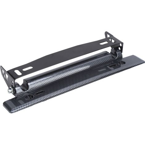 Cadre de plaque d'immatriculation en Fiber de carbone, Style réglable, Modification universelle pour Automobile, bricolage (1/5)