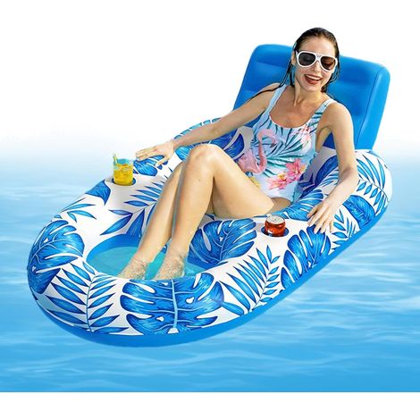 Balsas inflables para piscina, flotadores para piscina, juguetes acuáticos para exteriores, verano, juguetes para niños, flotadores delanteros, traseros, fiestas, vacaciones, cumpleaños  Multiusos par (1/5)