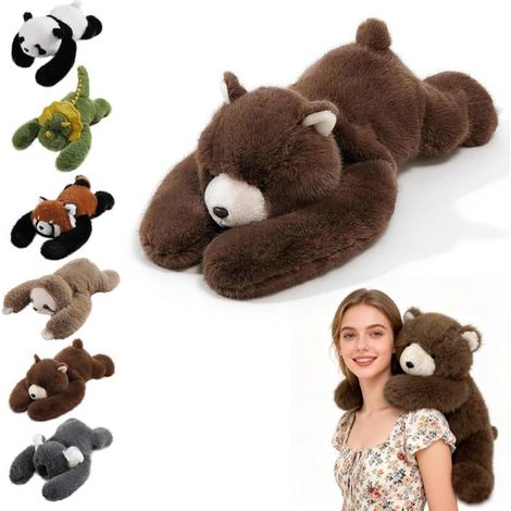 Peluche Lestée Ours 65cm(1kg) - Coussin Apaisant Anti-Anxiété Cadeau pour Enfant et Adulte - Aide au Sommeil et Relaxation