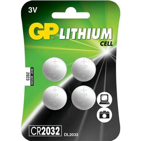 Gp Batteries 4 CR2032 3V batería estándar plateada