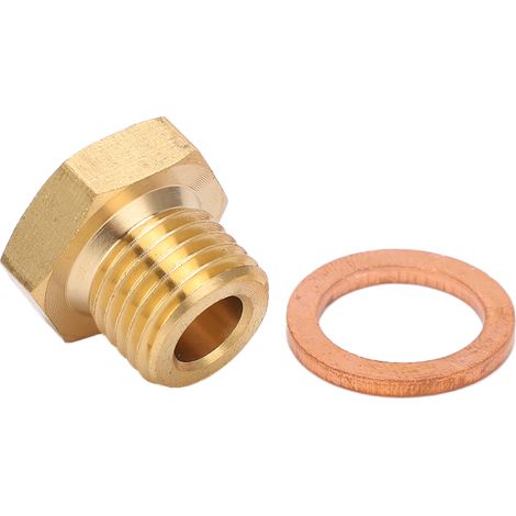 Manometer mit 1/8 NPT auf M14x1,5 Außengewinde Universal-Sensoradapter für Auto, Druck- und Temperaturanzeige. (1/5)