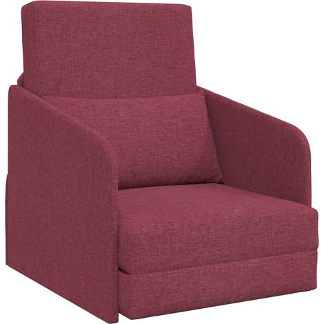 Maison Exclusive - Divano letto Rosso Vino 65 x 80 x 83 cm Tessuto