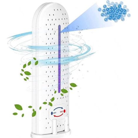 Déshumidificateur portable rechargeable, mini déshumidificateur silencieux pour petits espaces, placards et armoires, blanc (1/5)