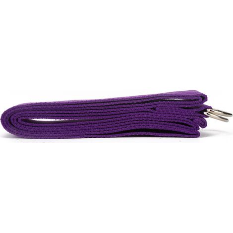 Ceinture De Stretching Yoga - Coton Respirant Avec Boucle Inox - Pour Exercices De Flexibilité Et Musculation - 1 Pièce (1/5)
