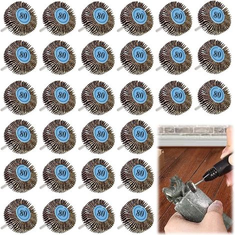 Flap Wheels, 80 Grit Disc for Metal, Abrasive Wheels and Discs for Drill Wheels, Nibbler, Rotary Tool (1/5)