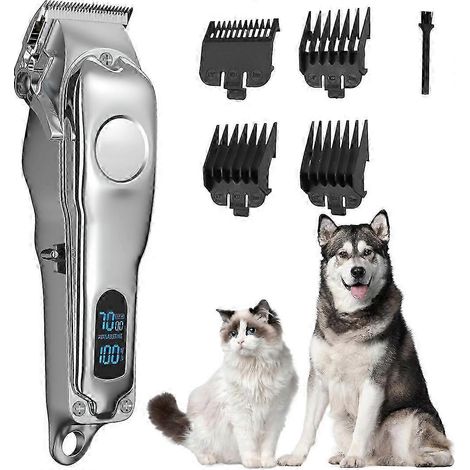Tondeuse professionnelle pour chiens, kit de tondeuse électrique sans fil pour chiens à poils longs, tondeuse professionnelle pour chiens et chats, kit de toilettage pour animaux, sécurité garantie. (1/4)