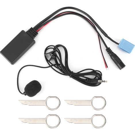 Adaptateur Microphone Voiture Bluetooth 5.0 - Câble Audio AUX pour Lecteur (1/5)