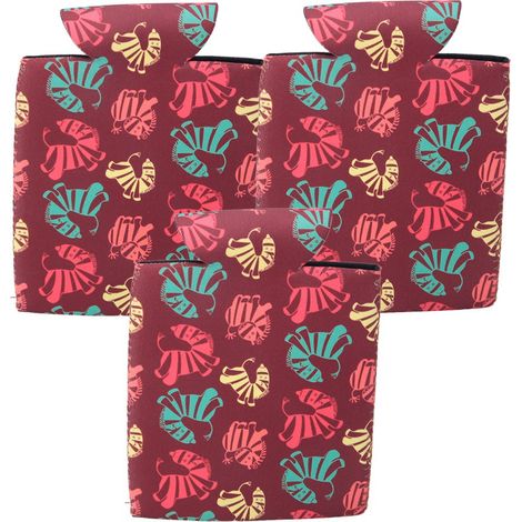 Manchon En Caoutchouc Réutilisable - Isolation Thermique Pour Boissons Froides - Motif Zèbre - Lot De 3 (1/5)