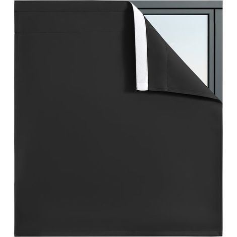 Zweiteiliges Außenrollo (Stange nicht enthalten), wasserdicht, geeignet für Terrassen, winddicht, geeignet für Gartenhäuser/Balkone, 74 x 76 cm (schwarz). (1/5)