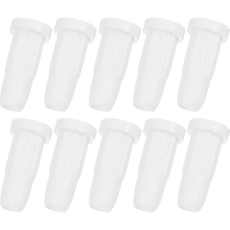 Lot de 10 bonnets à roulettes pour lit et lit en plastique blanc, 10 pièces rondes pour protection du sol et utilisation polyvalente sur tapis (1/5)