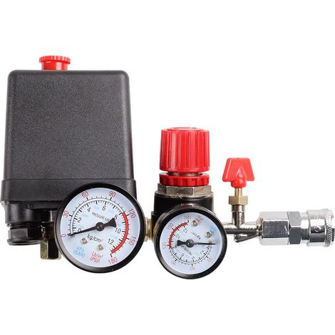 Compresseur d'air pressostat valve pressostat compresseur d'air avec manomètre régulateur (1/4)