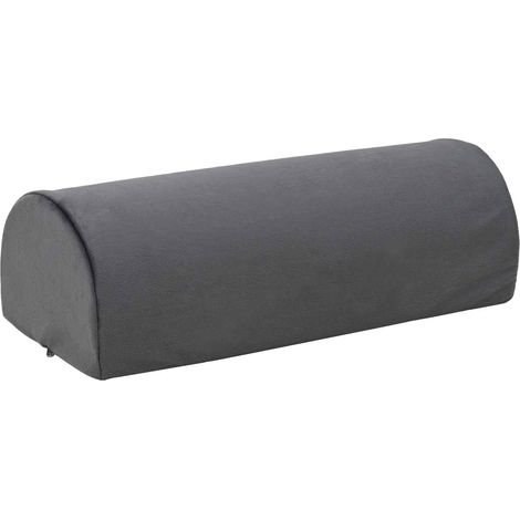 Footrest Pillow Plain Grey 42 x 18 x 13 cm PU Foam vidaXL