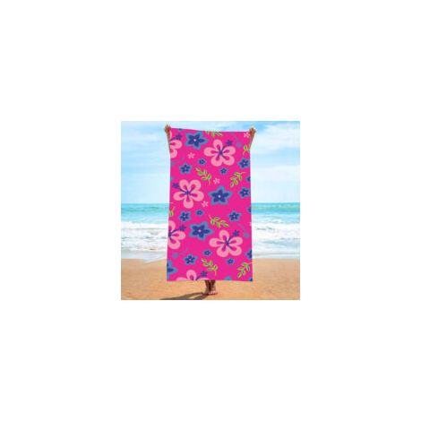 Strandtuch, ultrafeines und saugfähiges Strandtuch aus Fasern, bedrucktes Handtuch, Strandmatte - Crezuo